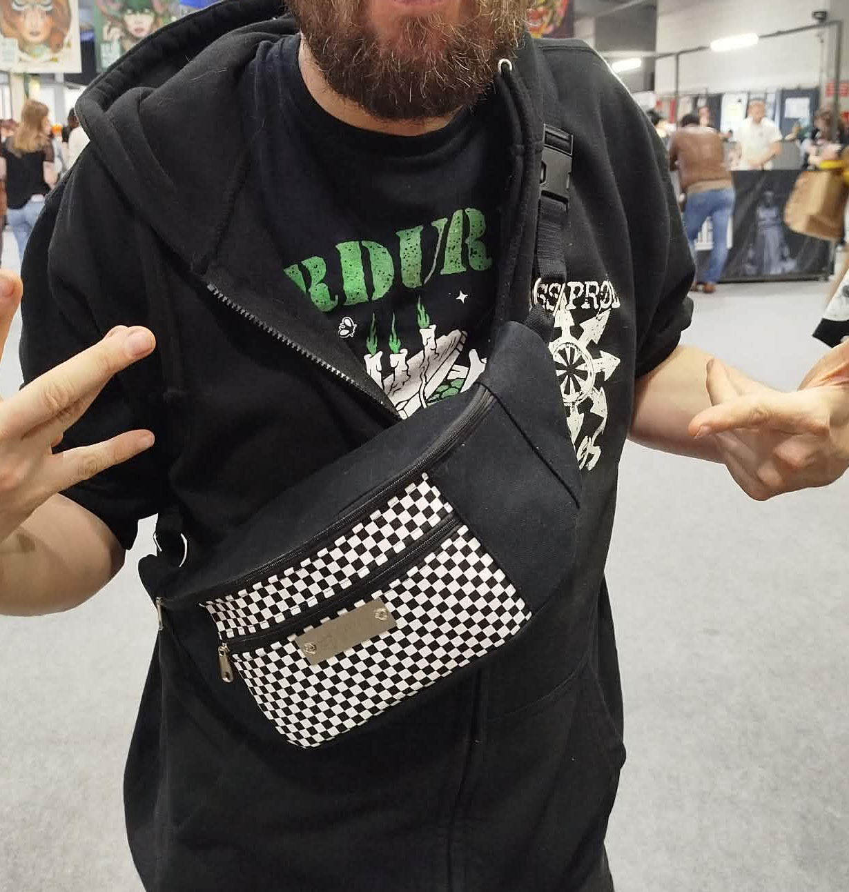 Sac banane damier, sac banane ska